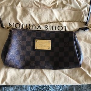 LOUIS VUITTON Damier Ebene Eva Handbag